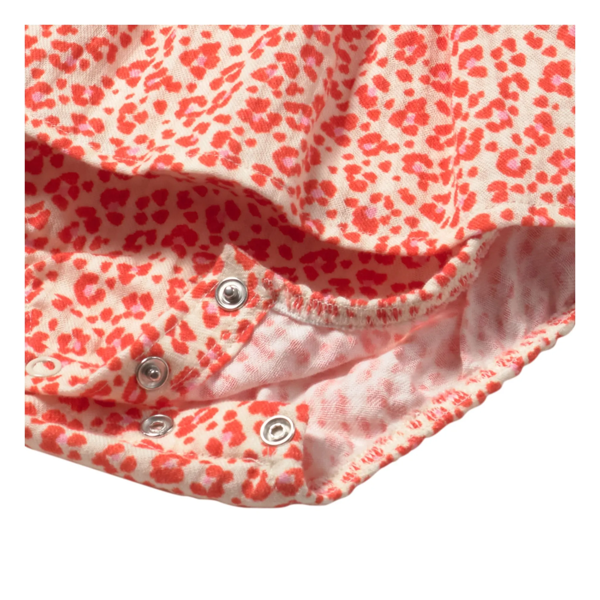 Barboteuse Granny Léopard | Rouge- Image produit n°3