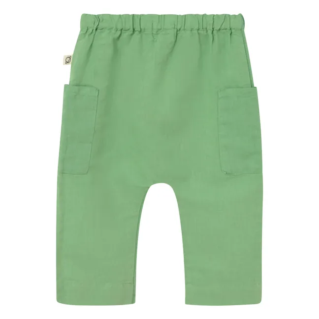 Evan Linen Pants | Meadow Green