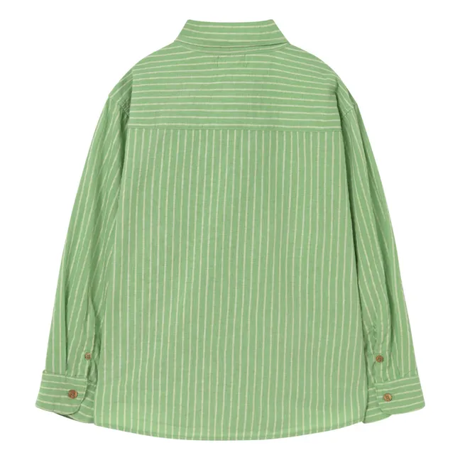 Eric Striped Shirt | Meadow Green