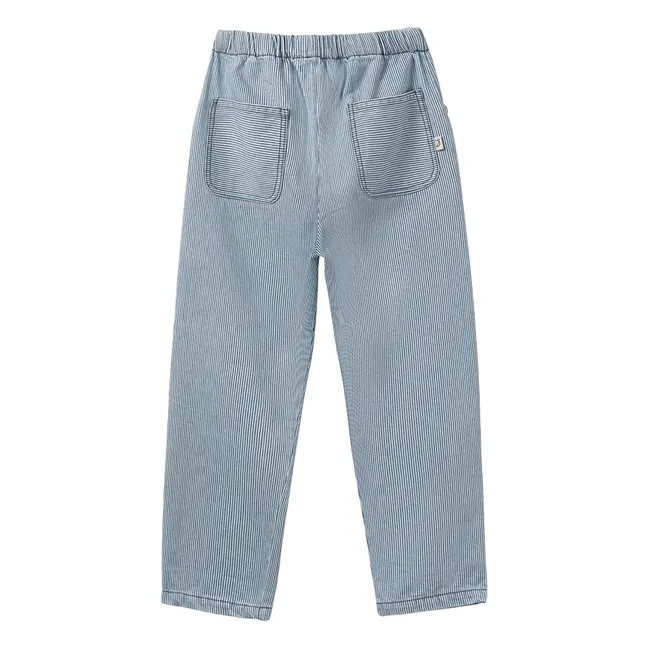 Jean Echo Rayé | Bleu Clair