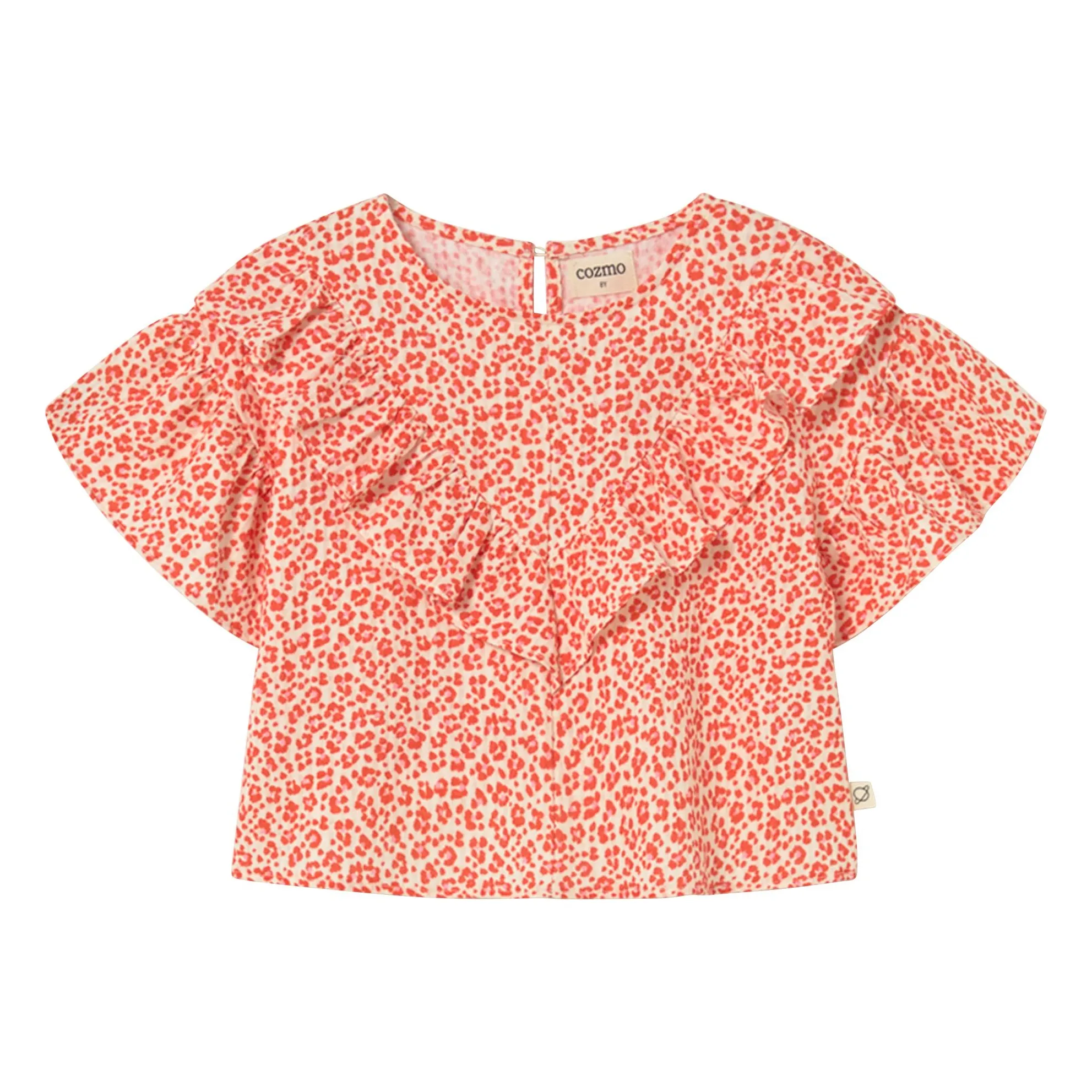 Blouse Dunal Léopard | Rouge- Image produit n°0