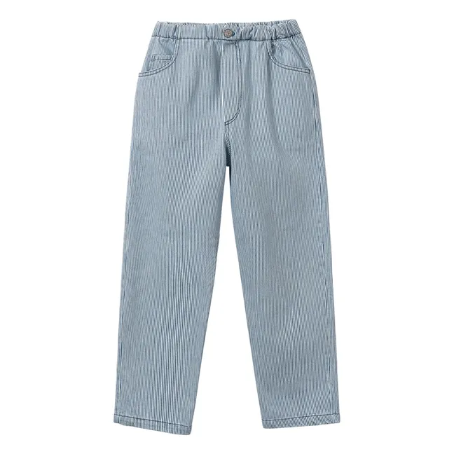 Jean Echo Rayé | Bleu Clair