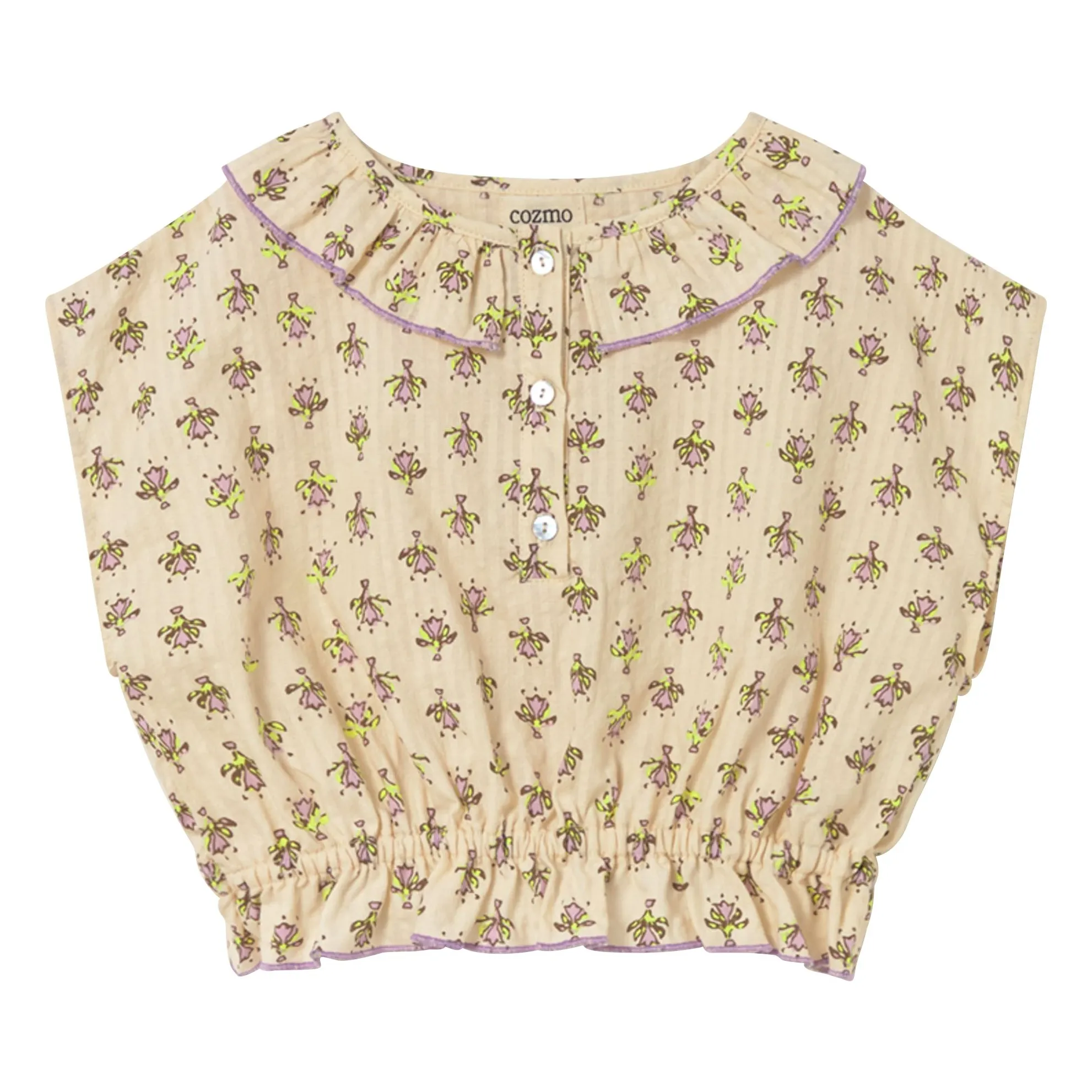 Cozmo Lavender Dara Fleurie Organic Cotton Blouse