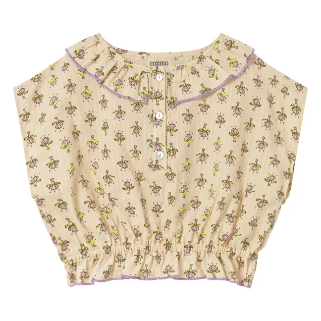 Blouse Dara Fleurie Coton Bio | Lavande