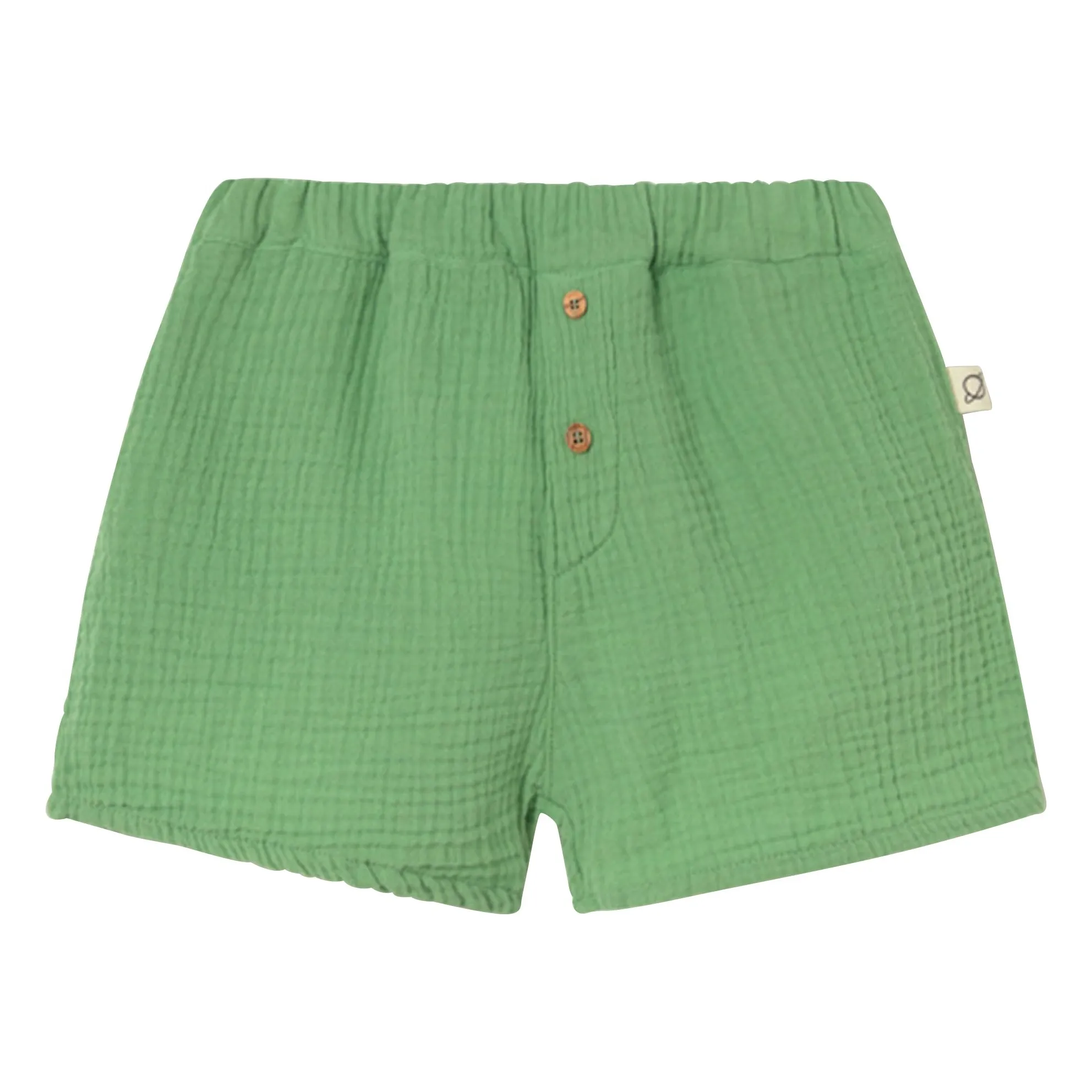 Cozmo Meadow Green Dale Cotton Gauze Shorts