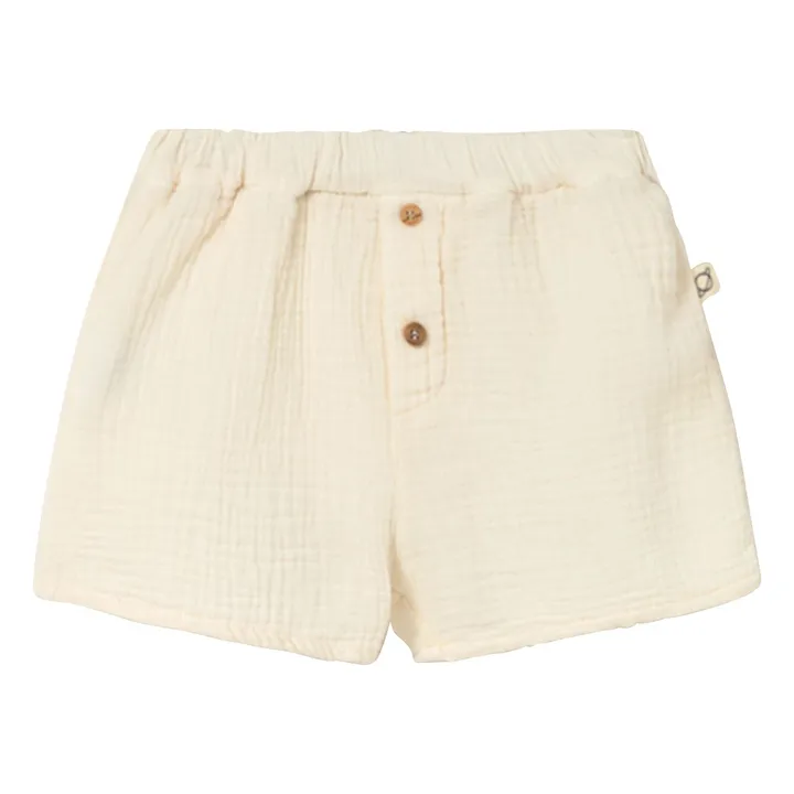 Dale Cotton Gauze Shorts | Ivory- Product image n°0