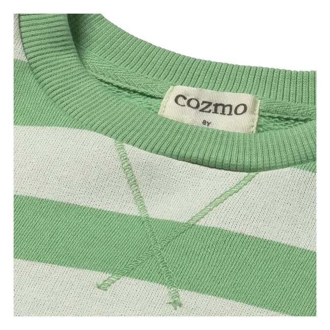 Sudadera de rayas Dan Lemon | Verde Prado