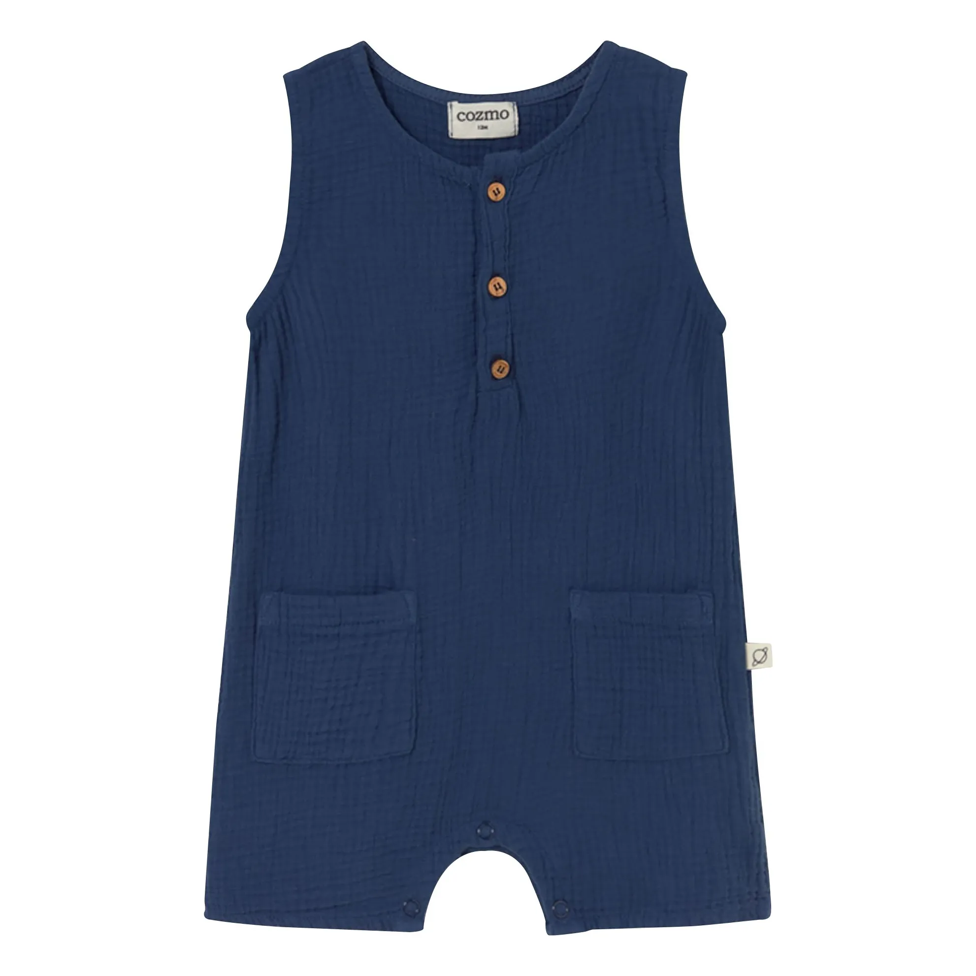 Combishort Pine Gaze de Coton | Bleu marine- Image produit n°0