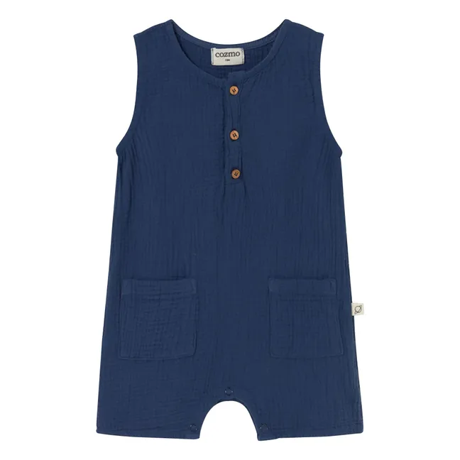 Mono de gasa de algodón Pine | Azul Marino