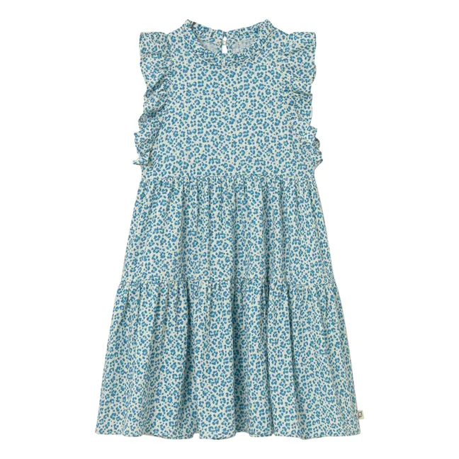 Robe Perla Léopard | Bleu turquoise
