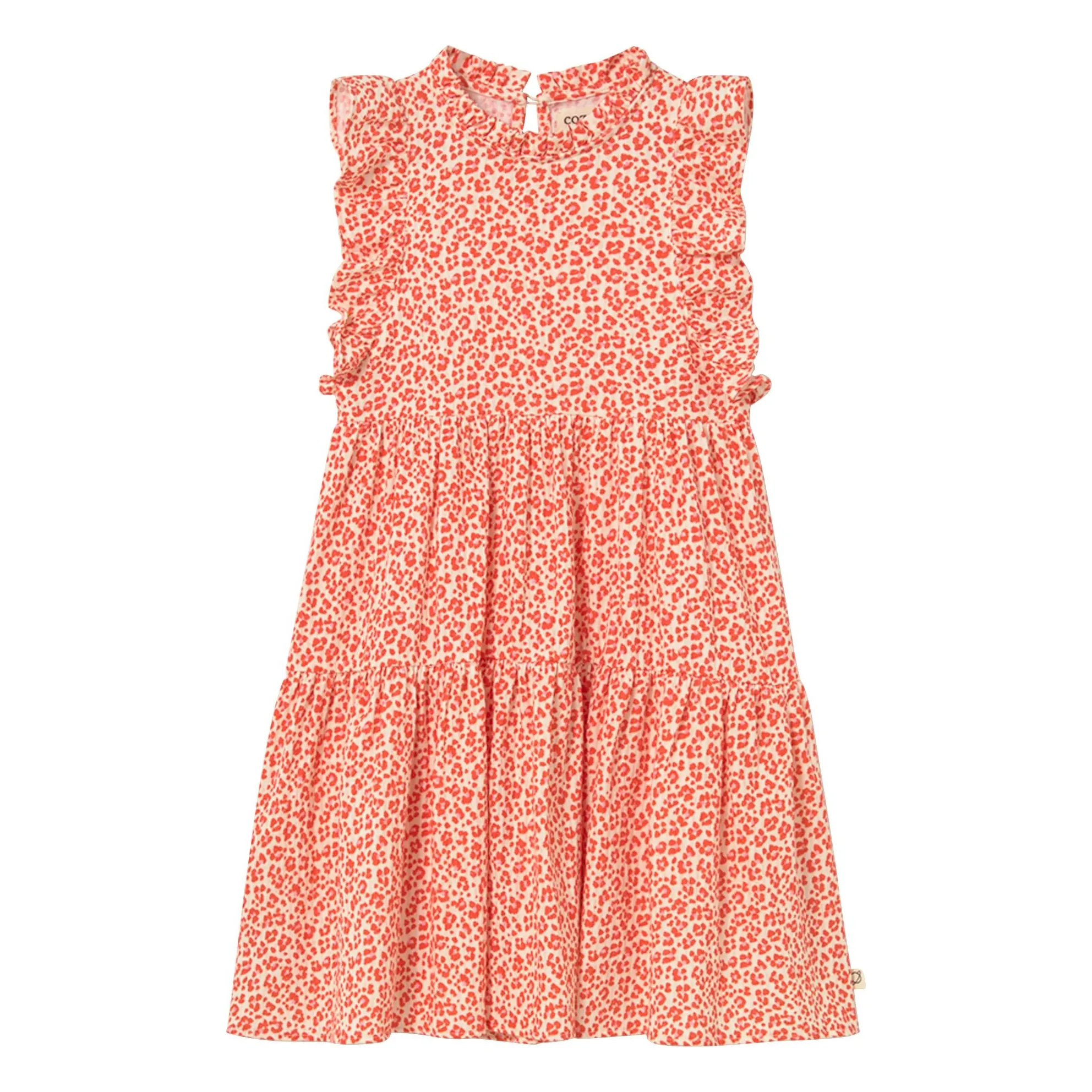 Cozmo Red Perla Leopard Dress