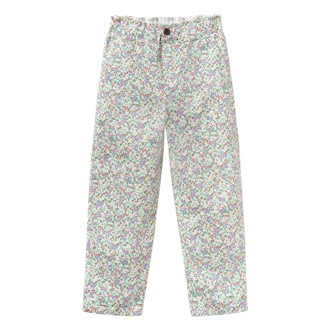 Pantalon Paola Fleuri | Ecru