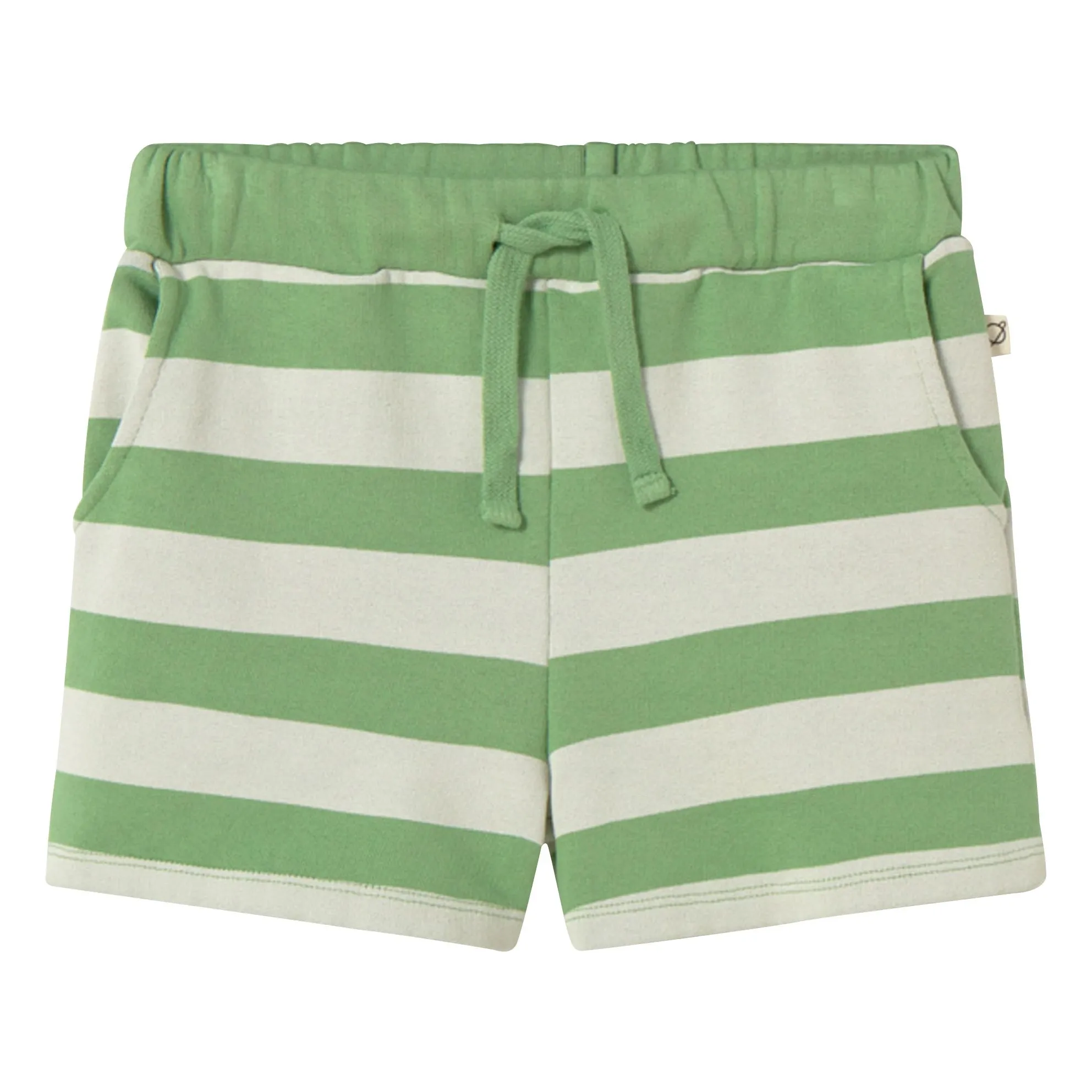 Cozmo Meadow Green Orion Striped Fleece Short