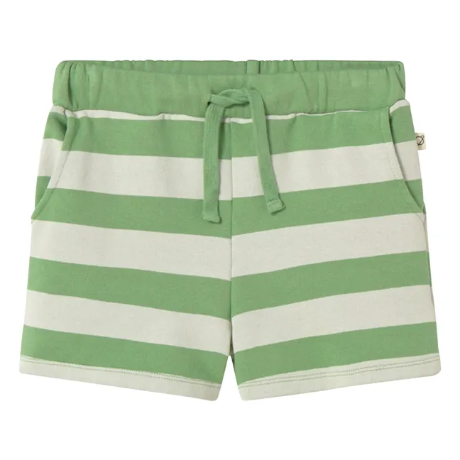 Pantalón corto polar a rayas Orion | Verde Prado