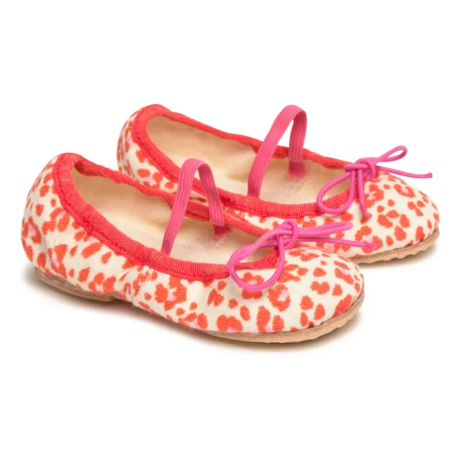 Minue Leopard Baby Ballerinas | Rot