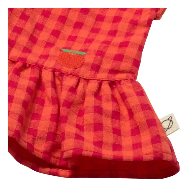 Top Lua Carreaux Fibres Recyclées | Rouge