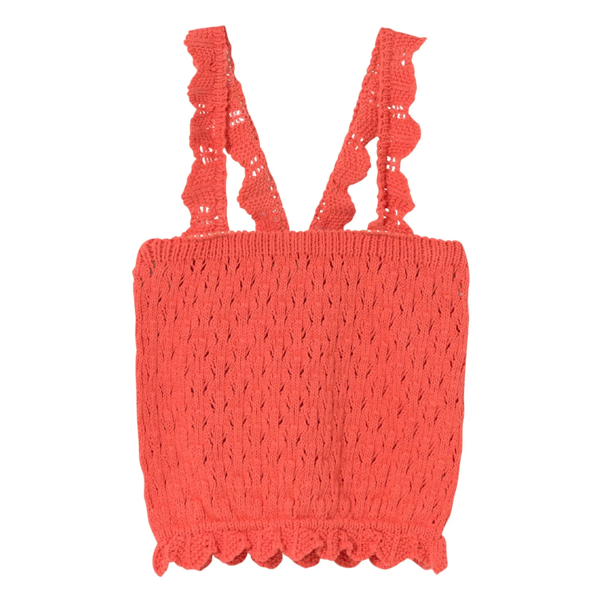 Cozmo Red Lily Pointelle Tank Top Recycled Fibers