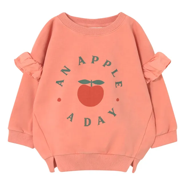 Sudadera de algodón ecológico Liana Apple | Rosa
