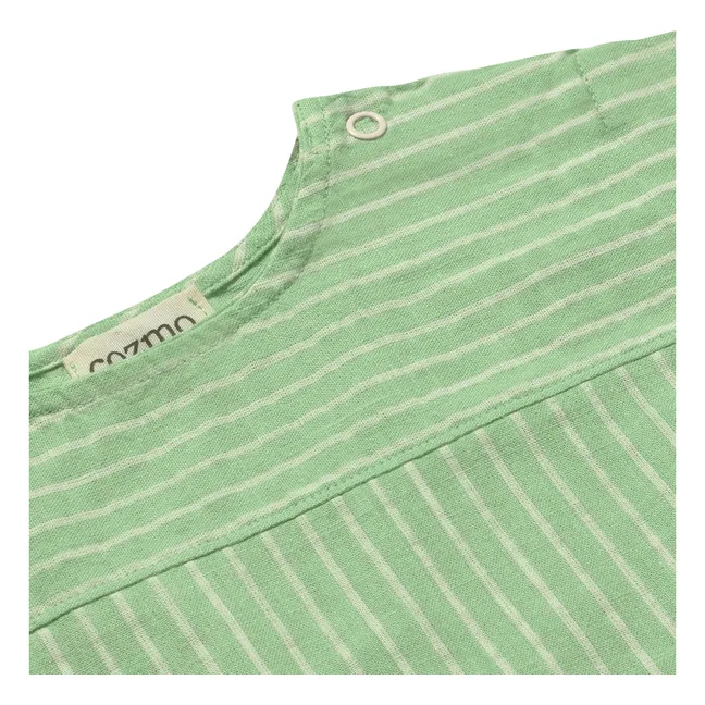 T-shirt Land Rayé | Vert prairie