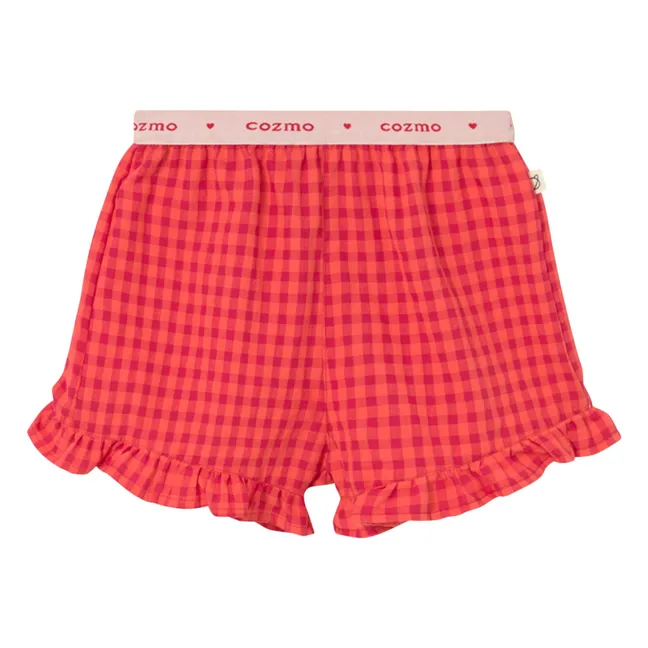 Short Jud Carreaux Recycled Fiber | Red