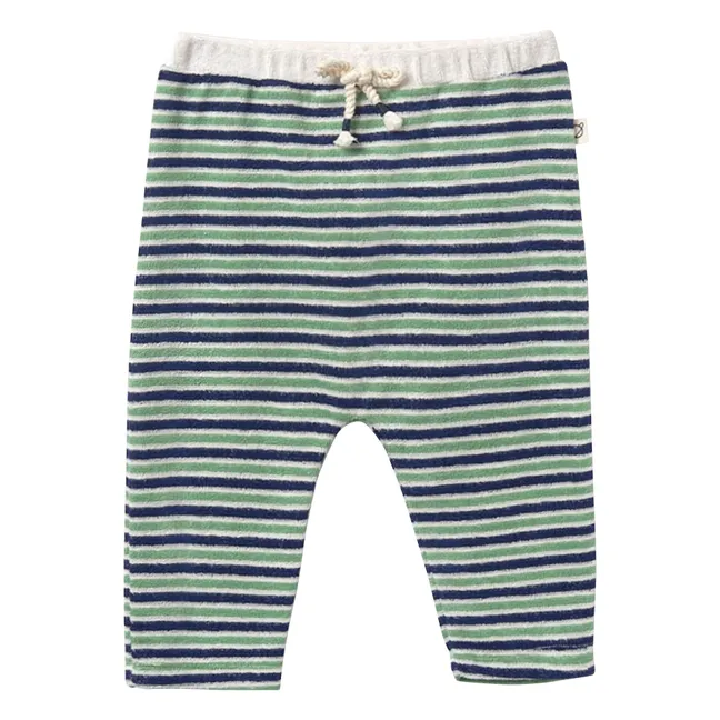 Jasper Striped Terry Legging | Navy blue