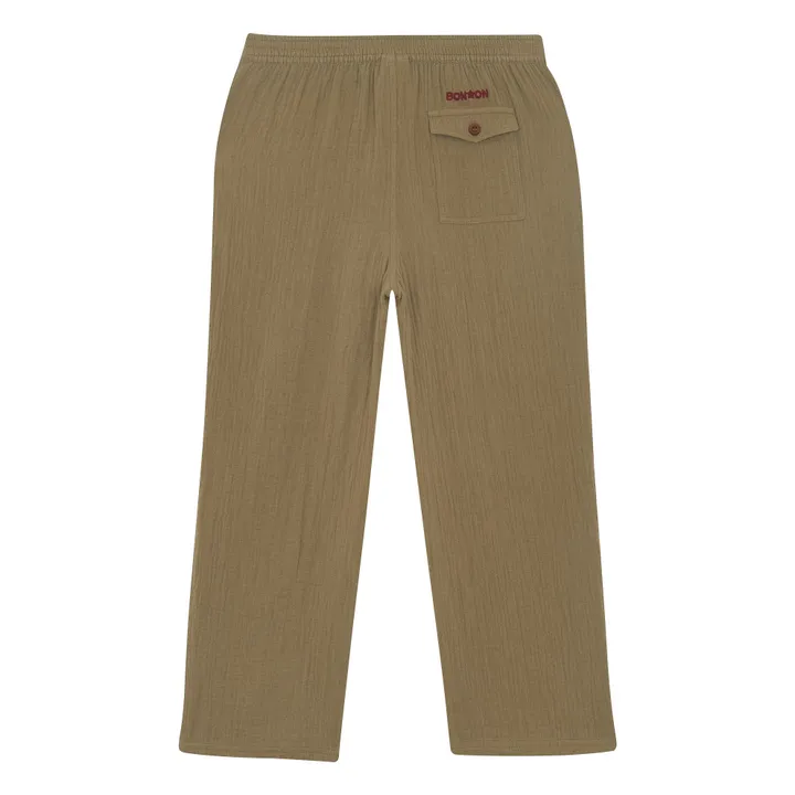 Pantalon Nils Gaze de Coton | Khaki- Image produit n°3