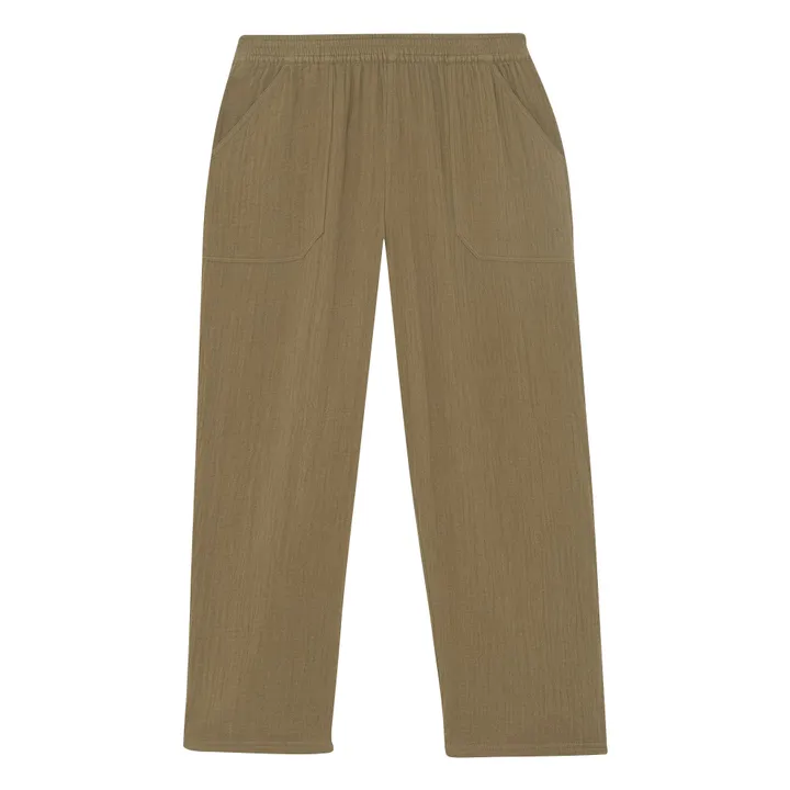 Pantalon Nils Gaze de Coton | Khaki- Image produit n°2