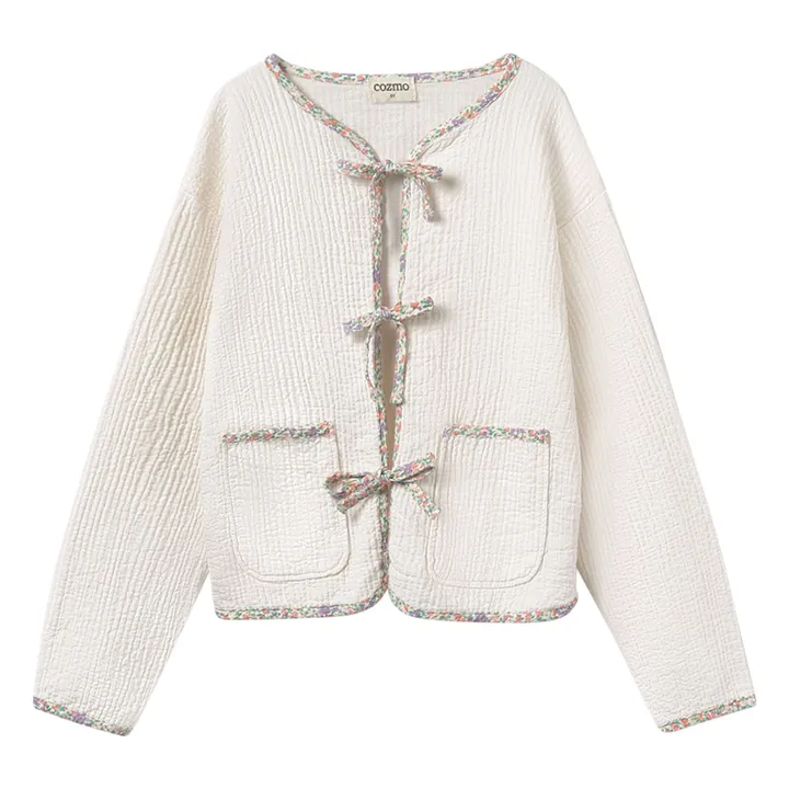 Veste Vinca Gaze de Coton Bio | Ivoire- Image produit n°0