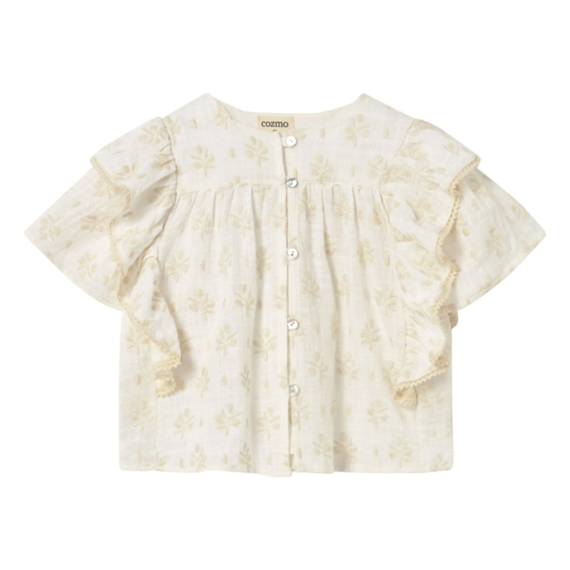 Cozmo Ivory Tansy Organic Cotton Blouse