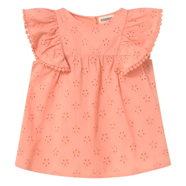 Sohpia Embroidered Dress | Coral