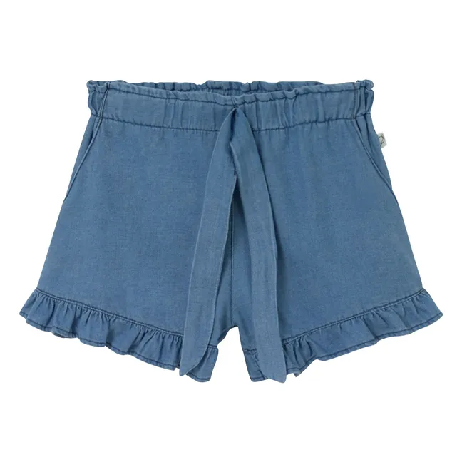 Short Denim Sienna Volants | Bleu