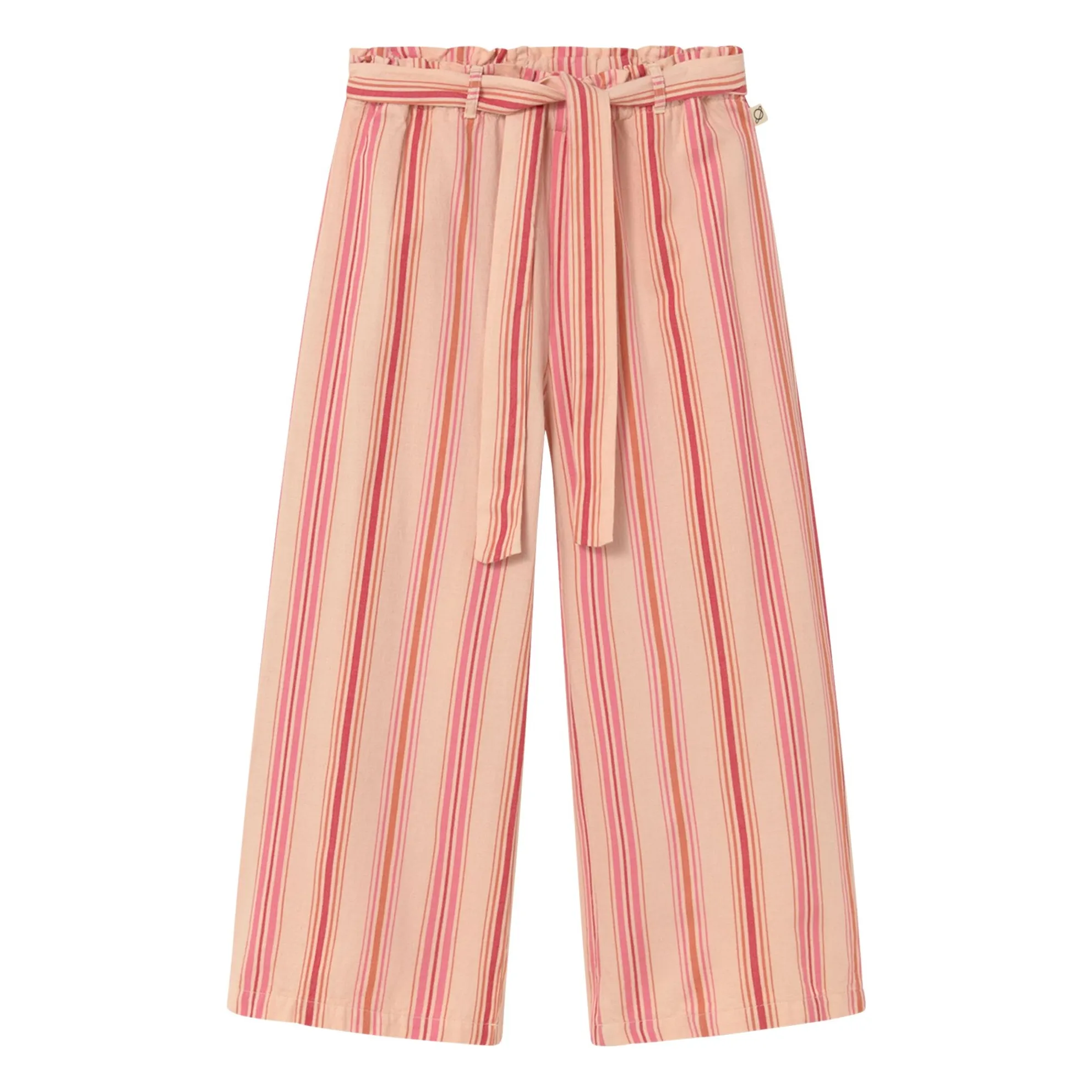 Cozmo Pink Sena Striped Organic Cotton Trousers
