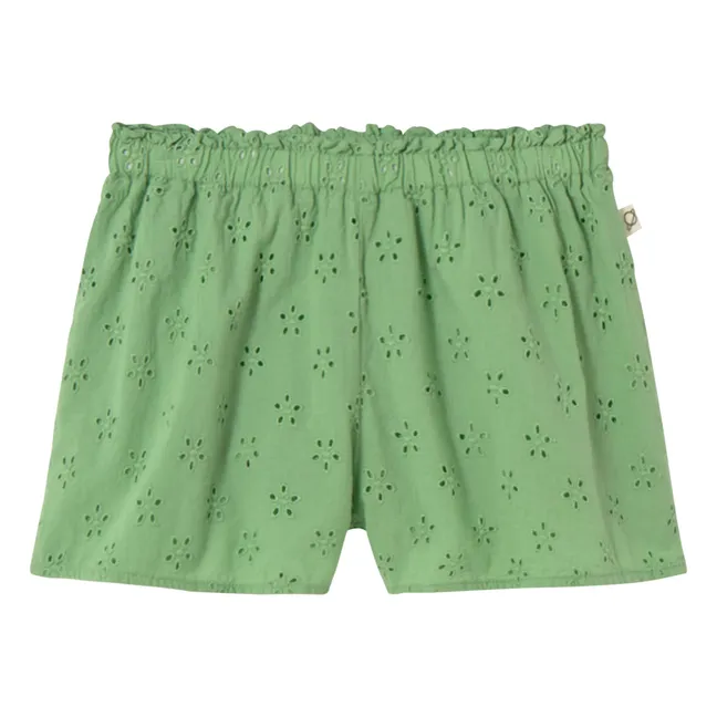 Short Ruby Brodé | Vert prairie