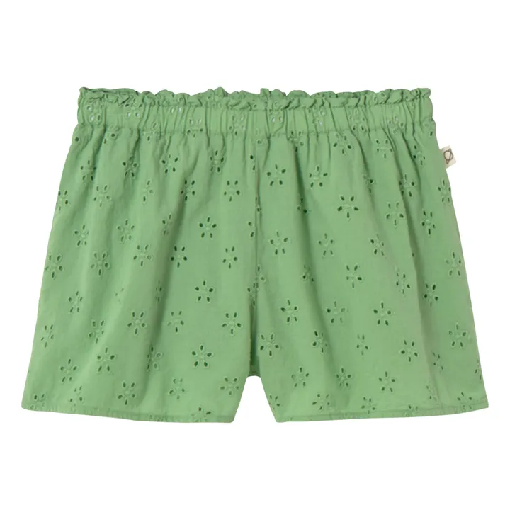 Pantalones cortos bordados Ruby | Verde Prado- Imagen del producto n°0