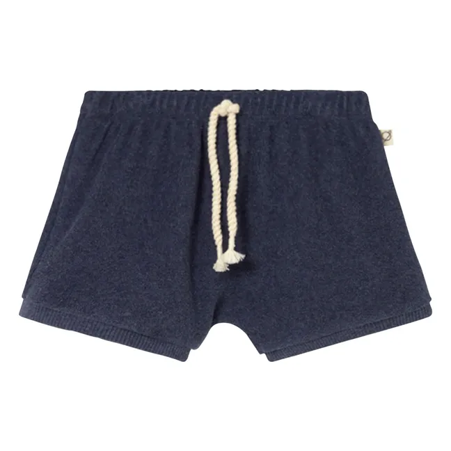 Pantalones cortos de rizo Rowan | Azul abismo