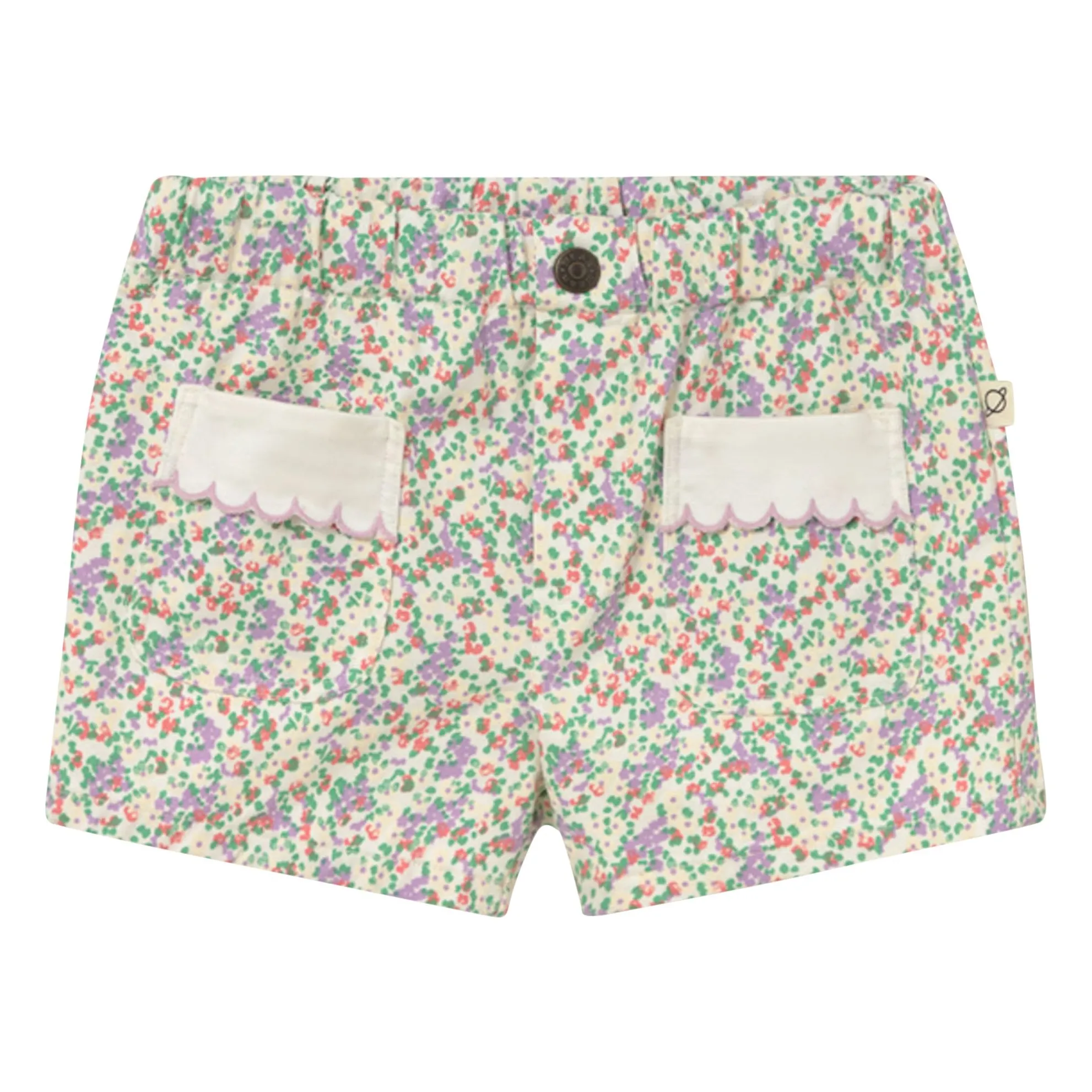 Cozmo Ecru Pink Floral Shorts