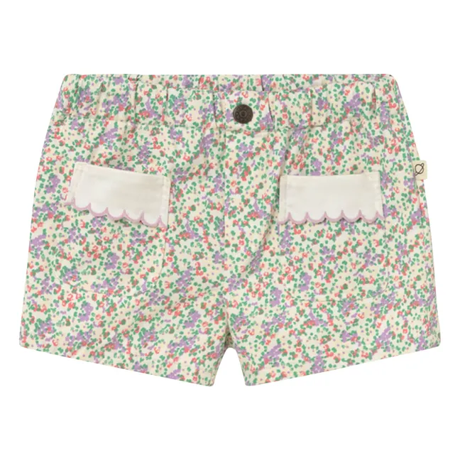 Pantalones cortos florales rosas | Crudo