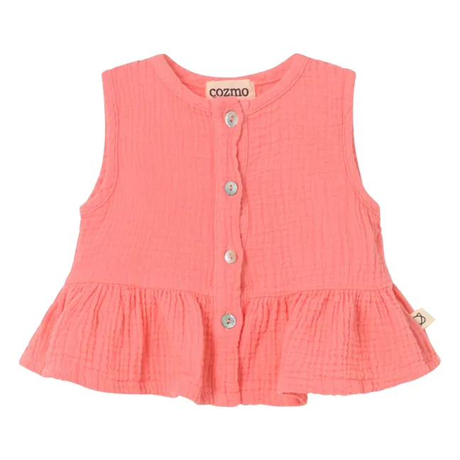 Top Posy Gaze de Coton | Rose bonbon