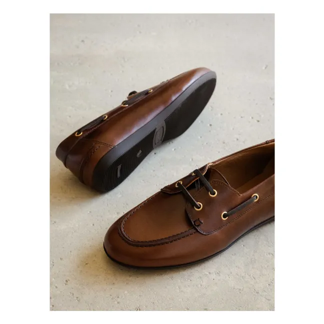 Betsy Leather Boat Shoes | Coffee