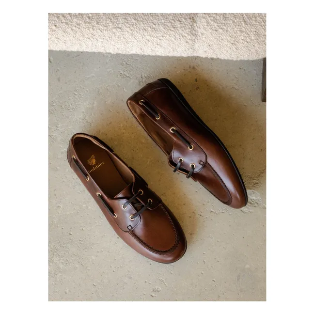 Chaussures Bateau Betsy Cuir | Café