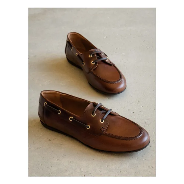 Bootsschuhe Betsy Leder | Kaffee