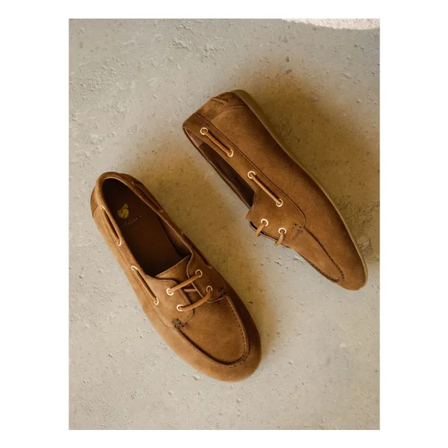 Betsy Suede Boat Shoes | Camel
