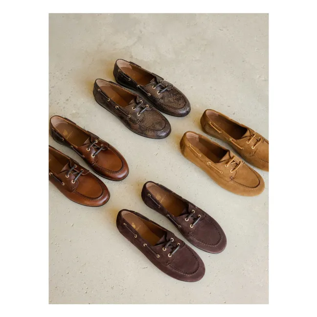 Chaussures Bateau Betsy Cuir | Café