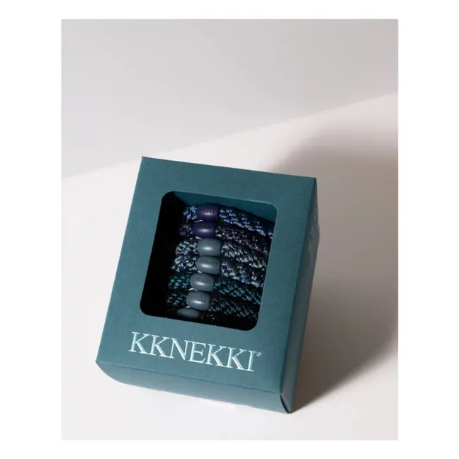 Set of 8 Kknekki Arctic Edition scrunchies | Ice Blue