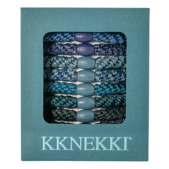 Set of 8 Kknekki Arctic Edition scrunchies | Ice Blue