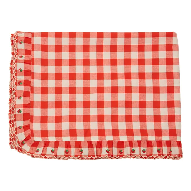 Embroidered tablecloth | Red