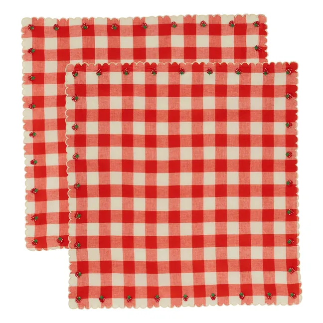 Servilleta bordada | Rojo