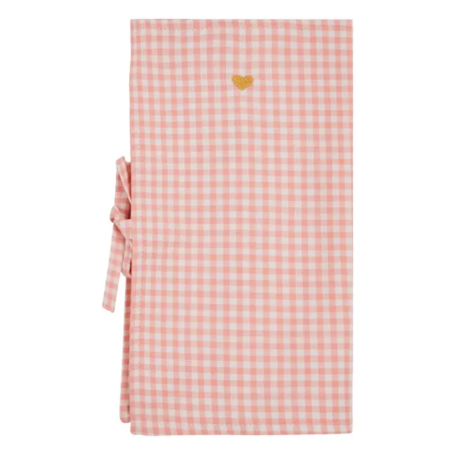 Vichy family record book cover | Pink