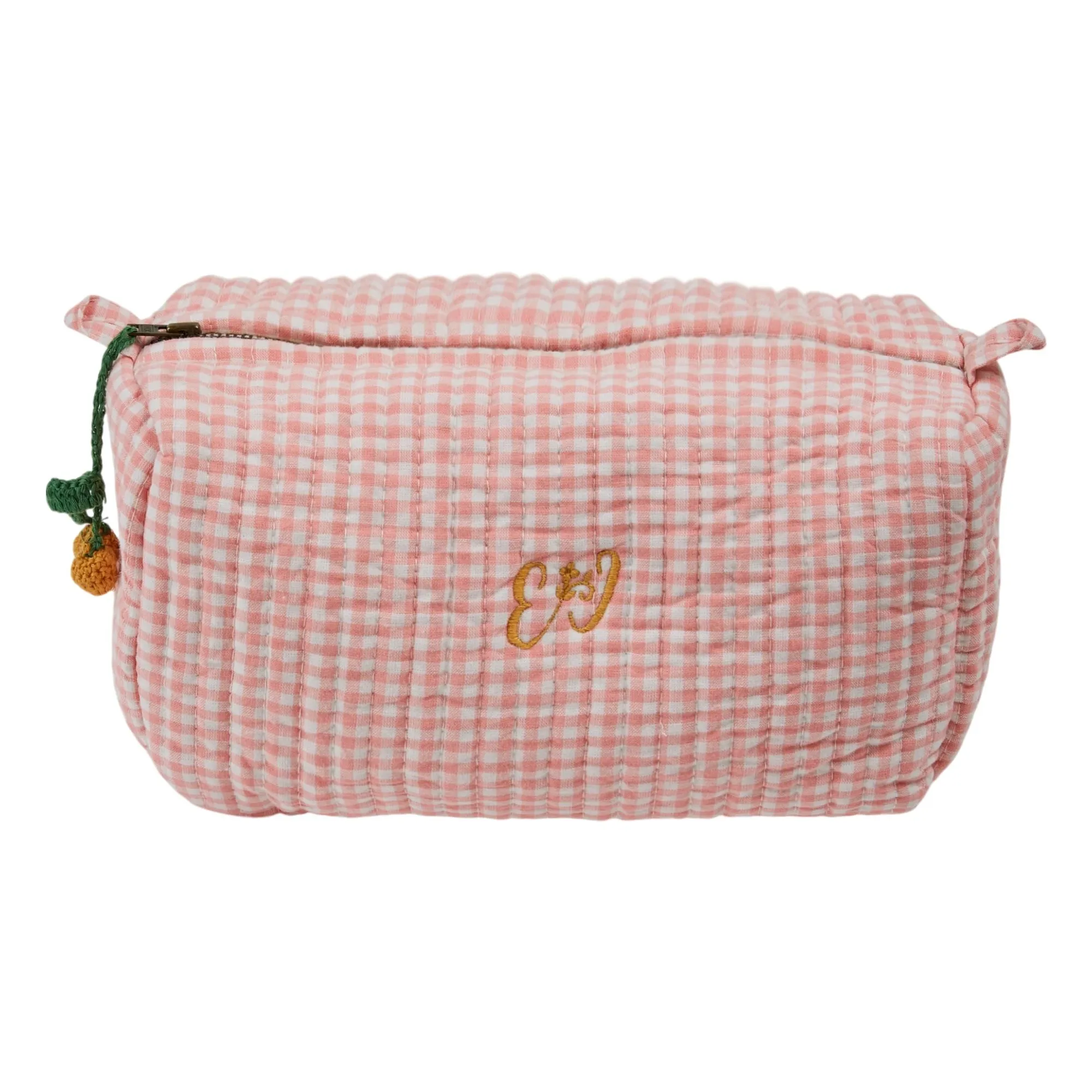 Emile Et Ida Pink Vichy Toiletry Bag