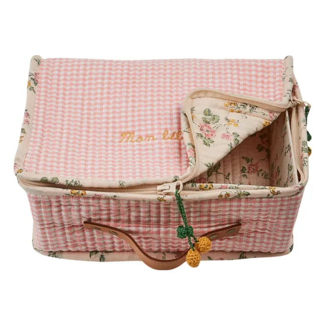 Small Vichy storage case | Pink